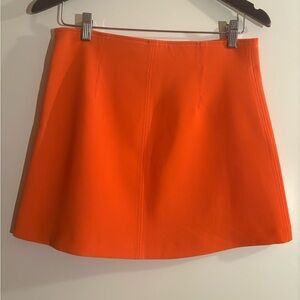 Zara Bright Orange Mini Skirt
